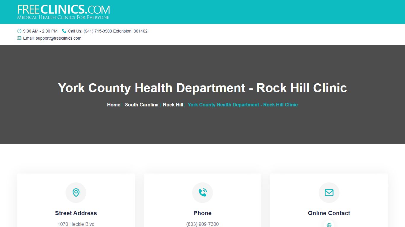 York County Health Department - Rock Hill Clinic